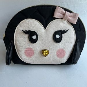 Betsey Johnson RARE Penguin Makeup Bag